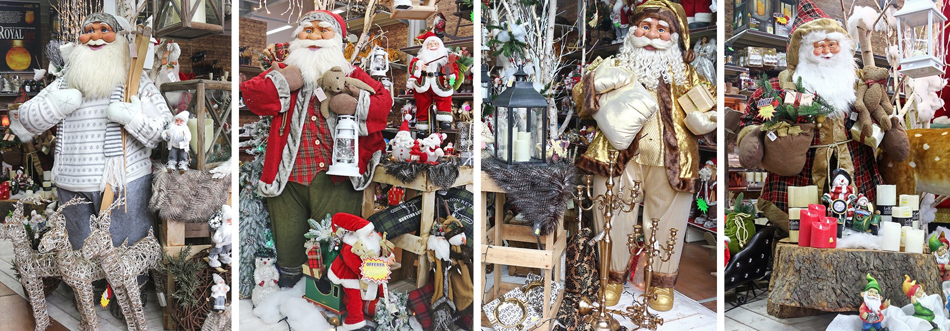 Babbi Natale, decorazioni natalizie, alberi natalizi, regali ed addobbi natalizi.